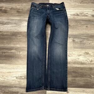 Levis 541 Dark Wash Blue Mens 33x29 Athletic Fit Tapered Denim Jeans Red Tab